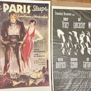 1932 While Paris Sleeps and 1961 Urteil Von Nuremberg Movie Posters